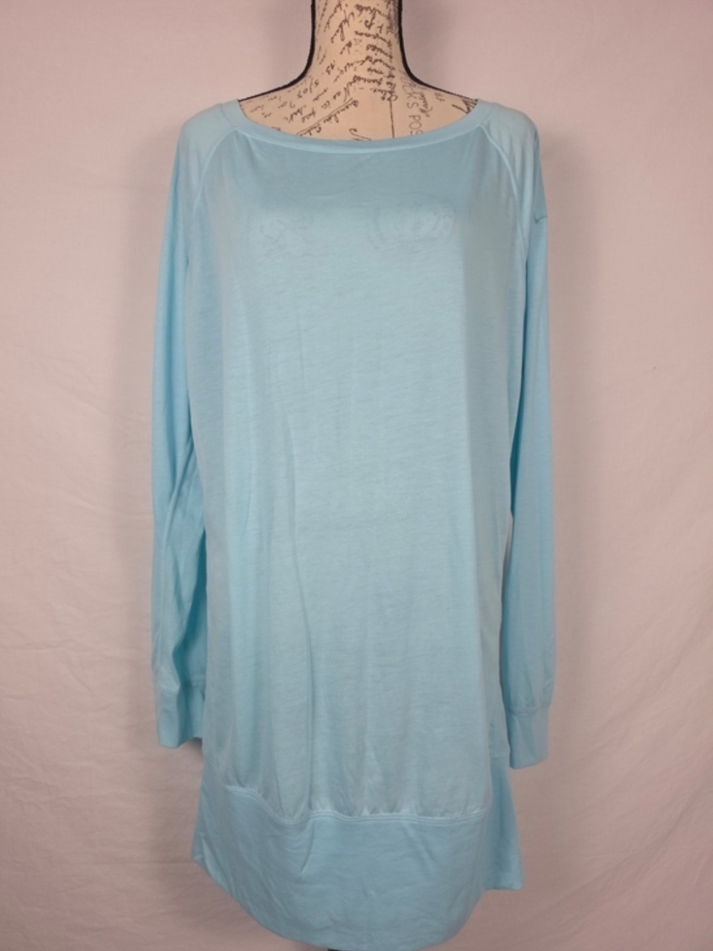 Nike Dri-FIT Light Blue Long Sleeve Tunic Workout Top XL